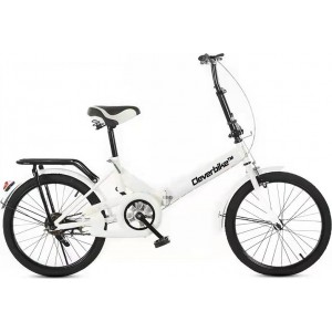 Clever Bike V1 20" Σπαστό Ποδήλατο χωρίς Ταχύτητες Λευκό (090048)