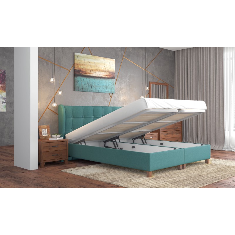 Κρεβάτι Νο89 160x200x120cm Blue Υπέρδιπλο(46670905)