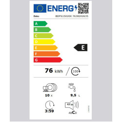 πλυντήριο πιάτων BEKO BDFS 15020 X(ΕΛΕΥΘΕΡΟ,45,E)