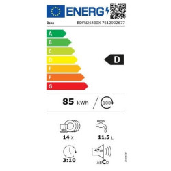 πλυντήριο πιάτων BEKO BDFN 26430 X(ΕΛΕΥΘΕΡΟ,60CM,D)