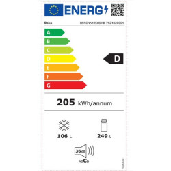 Ψυγειοκαταψύκτης BEKO B5RCNA405HDXB(355lt,d,inox)
