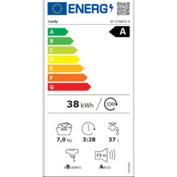 πλυντήριο ρούχων Candy EY 27SB7G-S(7kg,A,1200στροφές)