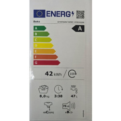 πλυντήριο ρούχων Beko B1WFM2841WBEE(8kg,1400 Στροφών)