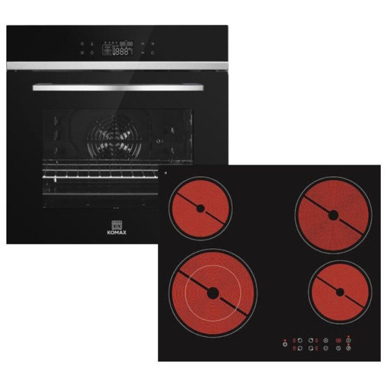 σετ KOMAX KQ16C72C-03J29- G+PS 55500(73 lt, Α+,16 λειτουργίες μαγειρέματος,εστίες με 4 + 1 ζώνες μαγειρέματος)