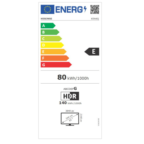 Τηλεόραση Hisense 65A6Q(65" 4K UHD LED A6Q HDR,2025)