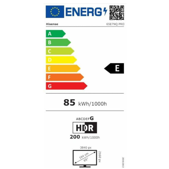 Τηλεόραση Hisense 65E7NQ(4K UHD QLED E7N Pro HDR,2024)