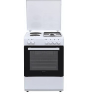 κουζίνα Hyundai HCGC25V-72622E/W Λευκή(ηλεκτρικός 65lt με Εστίες Μικτές)