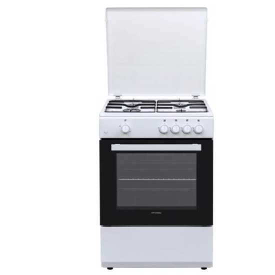 κουζίνα Hyundai HCGC25V-72604G/W(Αερίου 75lt με Εστίες Αερίου 60cm)