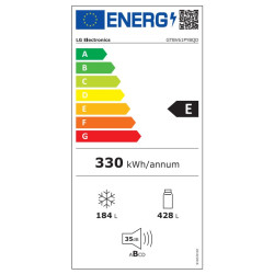 ψυγείο LG GTBV61PYBQD(E,612lt,Full No Frost Υ186xΠ83.1xΒ74.1cm Inox)