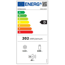 Ψυγειοκαταψύκτης LG GBBSJ10DEP(333lt,D,Full No Frost Υ186xΠ59.7xΒ67.5cm Γκρι)