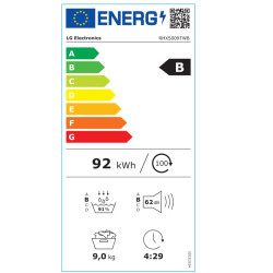 στεγνωτήριο LG RHX7009TSB(9kg,B,wifi,Αντλία Θερμότητας,AI DUAL Inverter με AI Dry)