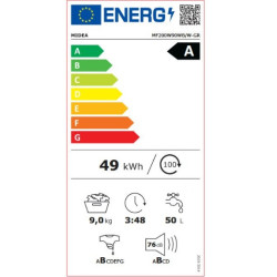 πλυντήριο ρούχων MIDEA MF200W90WB/W-GR(9kg,A)