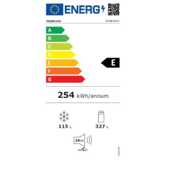 Ψυγειοκαταψύκτης PRINCESS RCNE 442X(inox,442,E,no frost)