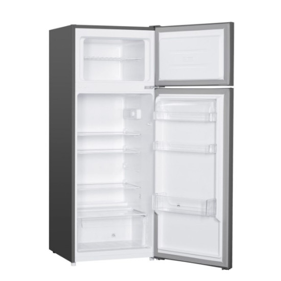 ψυγείο Tesla RD2101HSE(Δίπορτο,206lt,E,Υ142.6xΠ54.5xΒ55.5cm Inox)