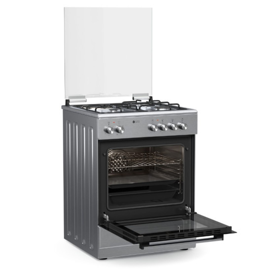 κουζίνα Thermogatz TGS 3521 IX(Ηλεκτρική 60lt,Εστίες Αερίου & Ρεύματος 60cm)