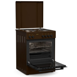 κουζίνα Thermogatz TGS E124 BR(Turbo Ηλεκτρική 60lt με Εμαγιέ Εστίες 60cm)