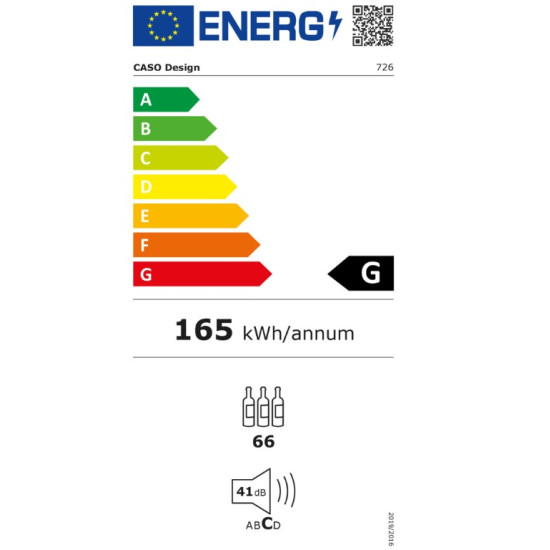 συντηρητής κρασιών 66 Φιάλες SMART WINEEXCLUSIVE 726 CASO Design