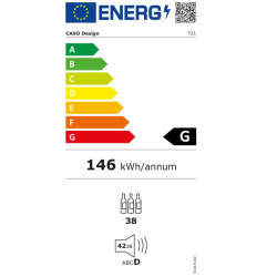 συντηρητής κρασιών 38 Φιάλες SMART WINECOMFORT 721 CASO Design