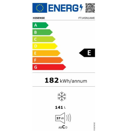 καταψύκτης Hisense FT145N1AWE(Μπαούλο,141lt,E)