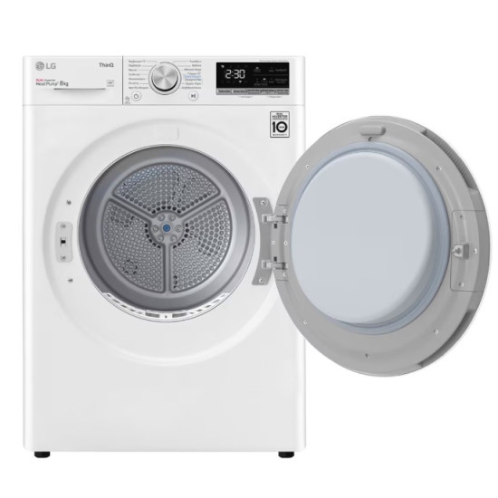 στεγνωτήριο LG RH80V9AV0N(8kg,C,wifi-Υβριδικό με Αντλία Θερμότητας)