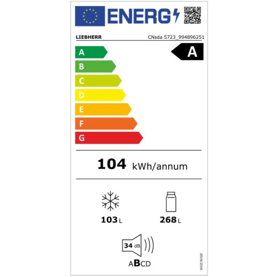 ψυγειοκαταψύκτης Liebherr CNsda 5723 Plus(a,371lt,No Frost Υ201.5xΠ59.7xΒ67.5cm Inox)