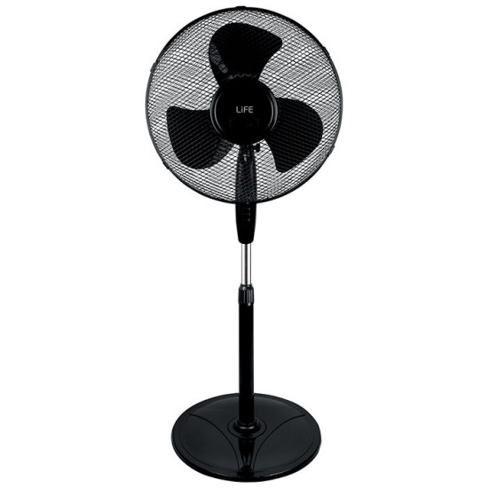LIFE OSTRO 16"(40watt,Μαύρος Ανεμιστήρας Δαπέδου)