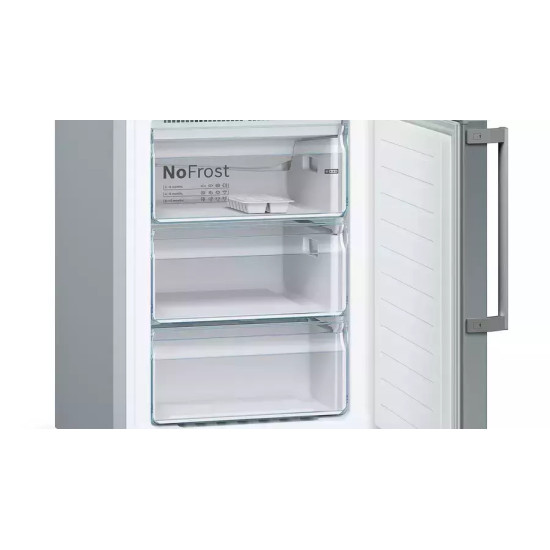 ψυγειοκαταψύκτης Bosch KGN397LEQ (368lt,NoFrost,Inox,E)