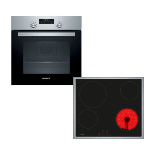 σετ Pitsos PH10M40X2 + CRE645S06 (ΗΛΕΚΤΡΙΚΟΣ,66LT/ΚΕΡΑΜΙΚΕΣ)