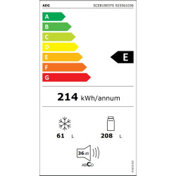 Εντοιχιζόμενος ψυγειοκαταψύκτης AEG SCE819E5TS (269lt,No Frost,E)