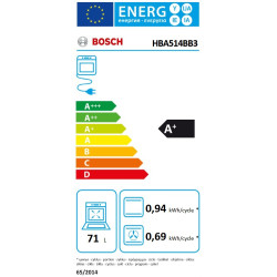 φούρνος Bosch HBA514BB3 (ηλεκτρικός,άνω Πάγκου,71lt)
