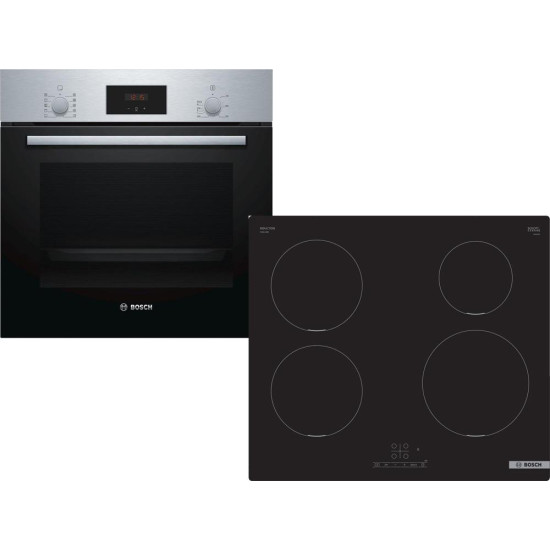 σετ bosch HBF154BS0 + PUE611BB5E (ΗΛΕΚΤΡΙΚΟΣ,66LT/ΕΠΑΓΩΓΙΚΕΣ)
