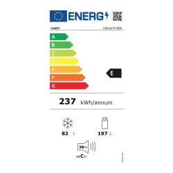 ψυγειοκαταψύκτης Candy CNCQ2T518EB (279lt,E,no frost) ψυγειοκαταψύκτης Candy CNCQ2T518EB (279lt,E,no frost)