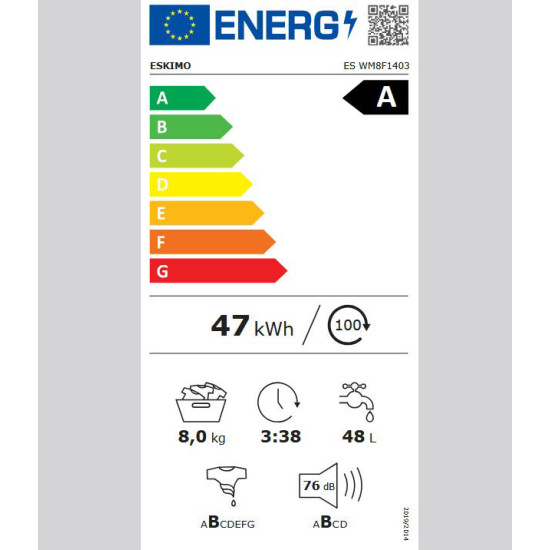 πλυντήριο ρούχων Eskimo ES WM8F1403 (8kg,A)