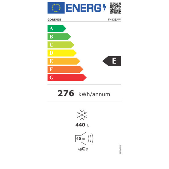 καταψύκτης Gorenje FH43EAW (440lt,E) (031008601)