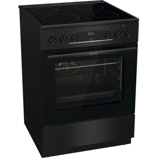 κουζίνα Gorenje GEC6C40BG (71lt,ηλεκτρικός φούρνος με εστίες κεραμικές)