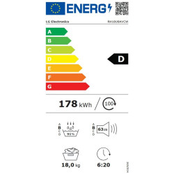 στεγνωτήριο LG RH18U8AVCW (18kg,D,με Αντλία Θερμότητας)