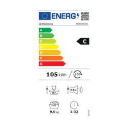 στεγνωτήριο LG RH90V9JV2N (9kg,C,με αντλία θερμότητας)