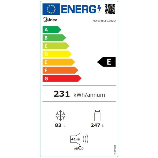 ψυγειοκαταψύκτης Midea MDRB489FGE02OE (330lt,NoFrost,E,inox) ψυγειοκαταψύκτης Midea MDRB489FGE02OE (330lt,NoFrost,E,inox)