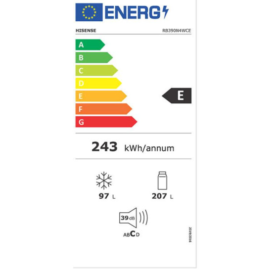 ψυγειοκαταψύκτης Hisense RB390N4WCE (300lt,E,no frost)