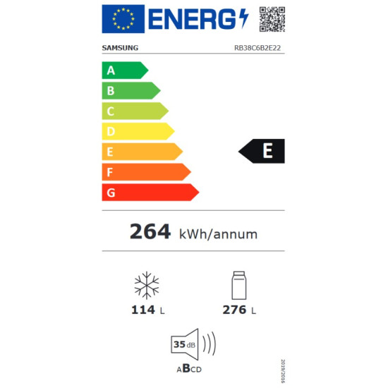 Ψυγειοκαταψύκτης Samsung RB38C6B2E22/EF (390t,NoFrost,E,wifi)