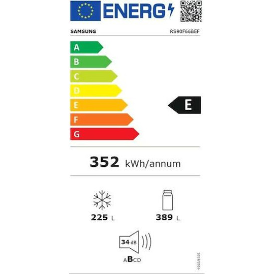 ψυγείο Samsung RS90F66BEFEF (614lt,E,no frost)