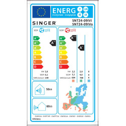 κλιματιστικό Singer SNT24-09IVi/SNT24-09IVo (9000btu,A++/A+++ με Ιονιστή,wifi)