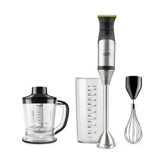 Taurus Blender Bapi 1500 Luxe XL Plus (Ασημί/Μαύρο Ραβδομπλέντερ με Ανοξείδωτη Ράβδο 1500W)