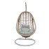 MACAN-II Κρεμαστή Πολυθρόνα, Wicker Grey-White, Μέταλλο Βαφή Άσπρο, Μαξιλάρι Γκρι-Ε6740,1-Μέταλλο/Wicker-1τμχ- Φ105x196cm