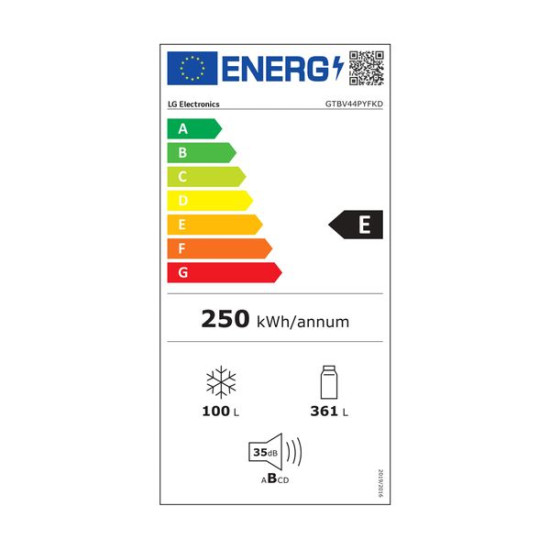 ψυγείο LG GTBV44PYFKD (461lt,No Frost,E)