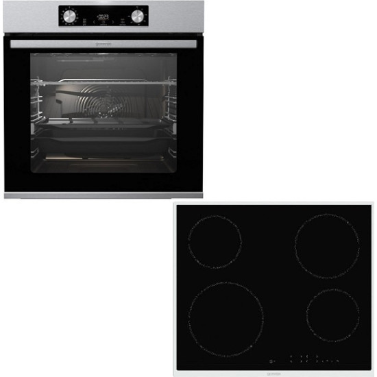 Gorenje BOS6737E13X + ECT641BX (φούρνος 77lt/κεραμικές)