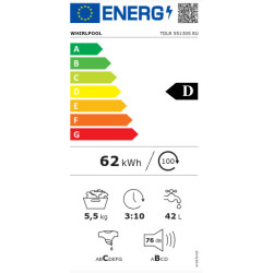 πλυντήριο ρούχων Whirlpool TDLR 55130S EU(5kg,D)