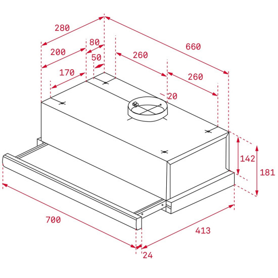 απορροφητήρας Teka TL 7310 70cm Inox