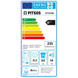 στεγνωτήριο Pitsos WT231G08(8kg,A++,με Αντλία Θερμότητας) στεγνωτήριο Pitsos WT231G08(8kg,A++,με Αντλία Θερμότητας)