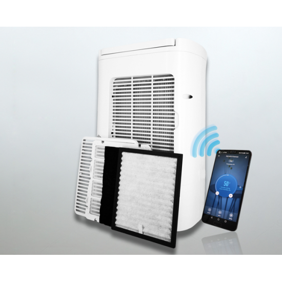 αφυγραντήρας Puredry PDDW 12100 Famous(wifi,ζεόλιθος με Ιονιστή,12lt,30-740watt,38db)